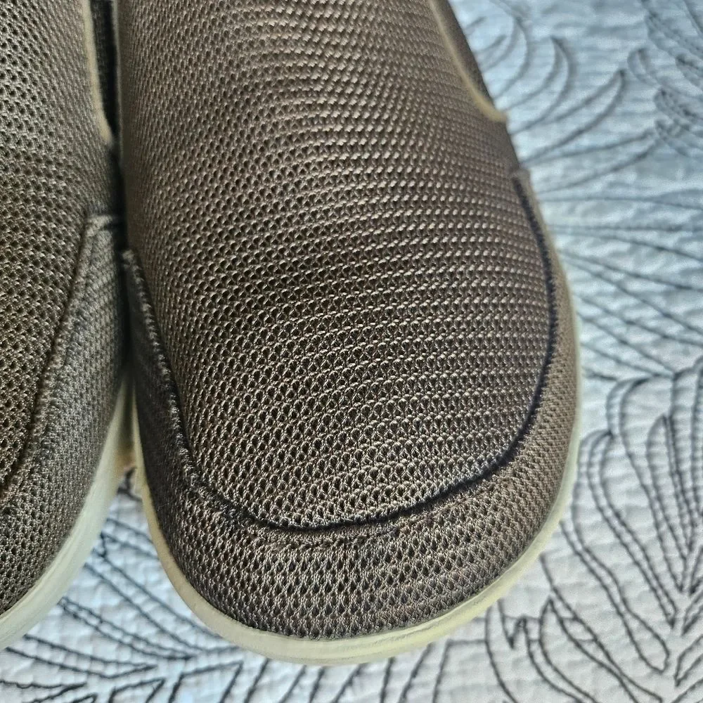 EUC Olukai Nohea Mesh Mustang Brown Slip on Men 9.5